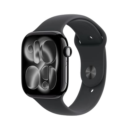 Series 11 Smart Watch - 42mm Jet Black Aluminium Case Black Sport Band - (black / Grey Strap, Medium/large)