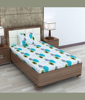 DIVINE CASA Cotton Single Bedsheet ( Off White )