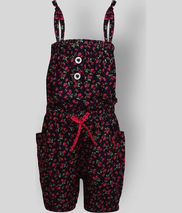 Cherry Tree Girls Cotton Jumpsuit ( Pack of 1 , Deep Pink )