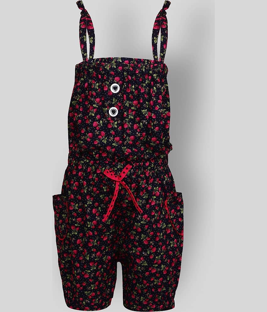 Cherry Tree Girls Cotton Jumpsuit ( Pack of 1 , Deep Pink )