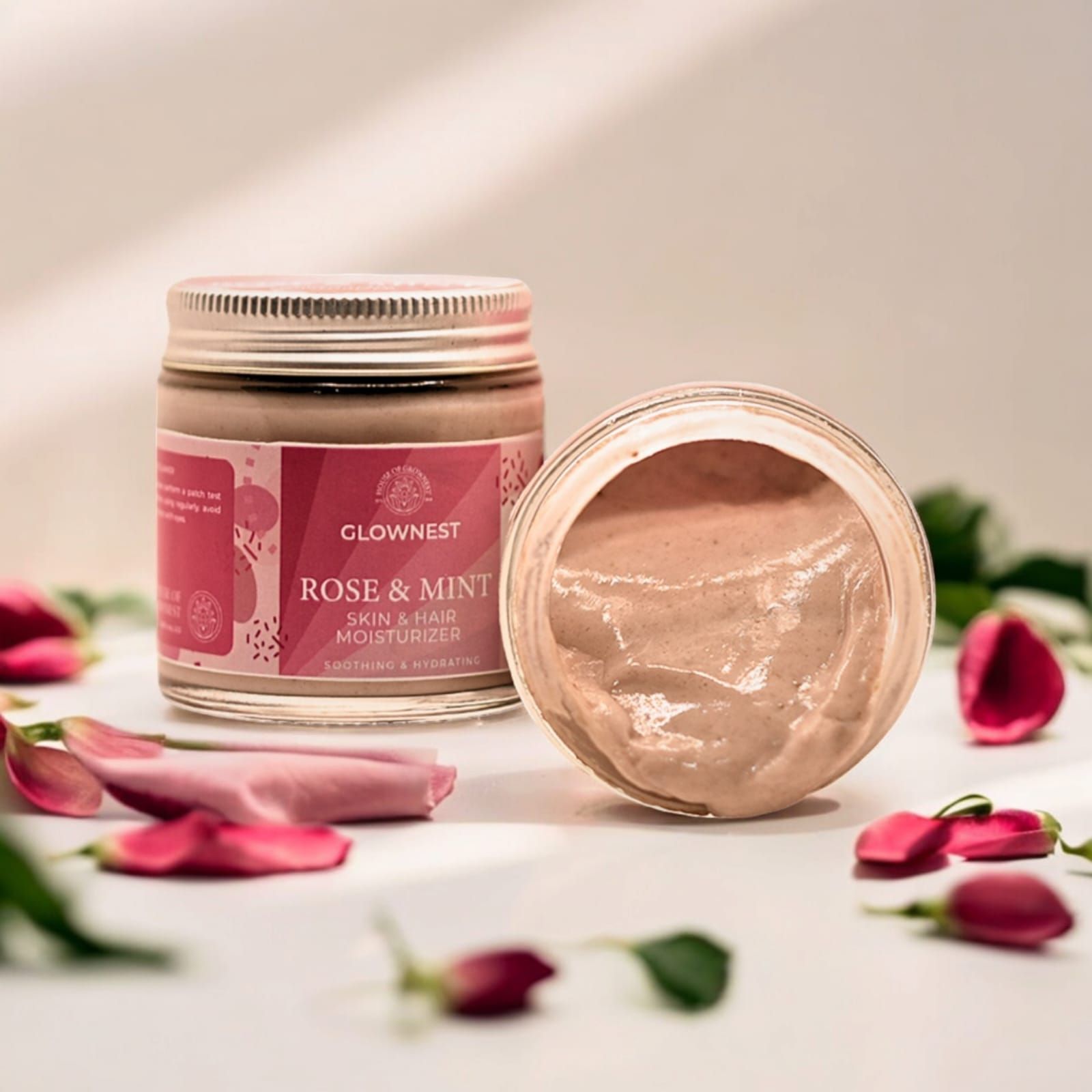 Glownest Bio Enzyme Based Rose & Mint Skin & Hair Moisturiser (100g)