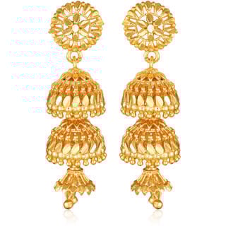 South Screw back Jhumki, Jhumka, Jhumkas, Jhumki Earring for Women and Girls- (VFJ1472ERG)