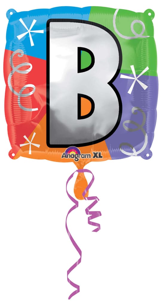 Letter B Quad Shaped Balloon - Helium Quality - 18 inches - 1PC - Party and Festive Needs | Buy online on ZillyBuy