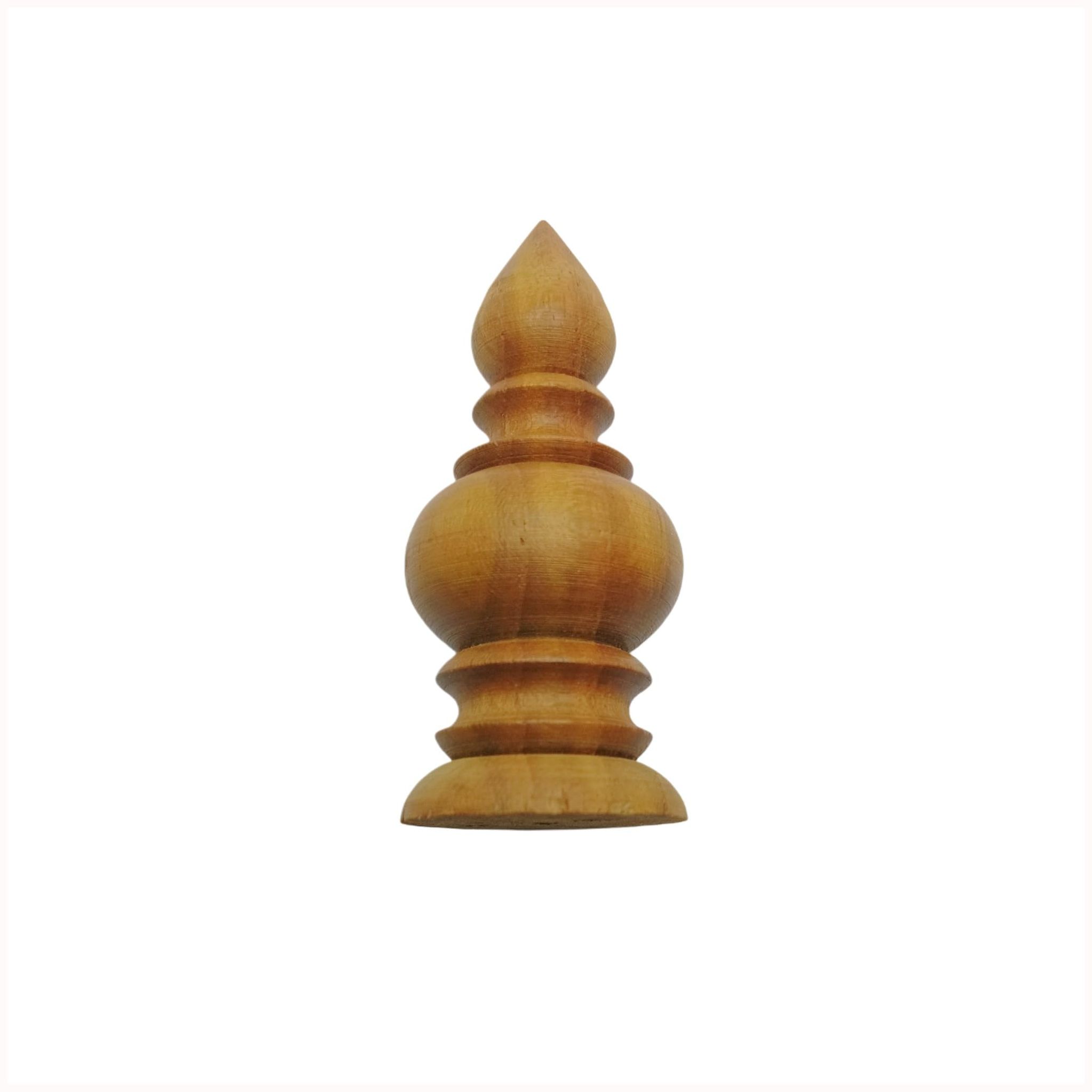 Pooja Kalash Small (35x75) - Without Polish - Natural Wood Design - 35 mm Base Diameter - 75 mm Height - Traditional Wooden Poojai Kalasam - Elegant Finish - Rituals & Decor