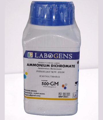 AMMONIUM DICHROMATE 500GM