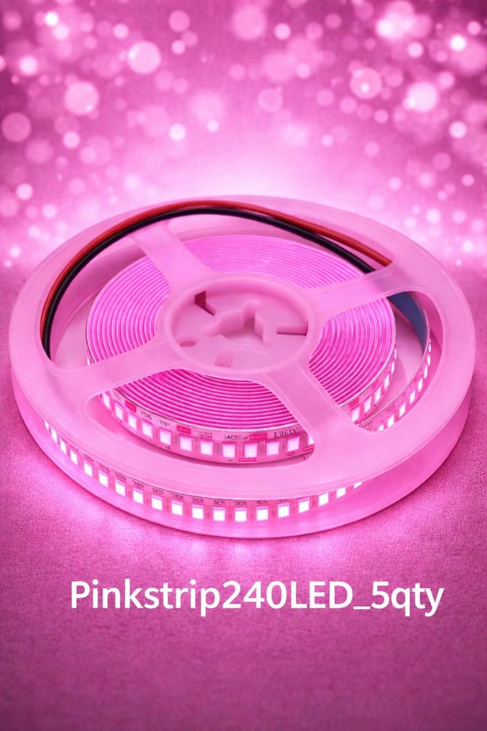 SPARKWORLD 240 LEDs 5 m Pink Steady Strip Rice Lights (Pack of 5)