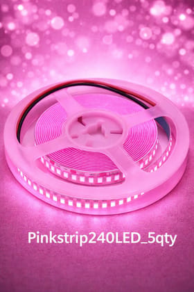 SPARKWORLD 240 LEDs 5 m Pink Steady Strip Rice Lights (Pack of 5) SPARKWORLD 240 LEDs 5 m Pink Steady Strip Rice Lights (Pack of 5)