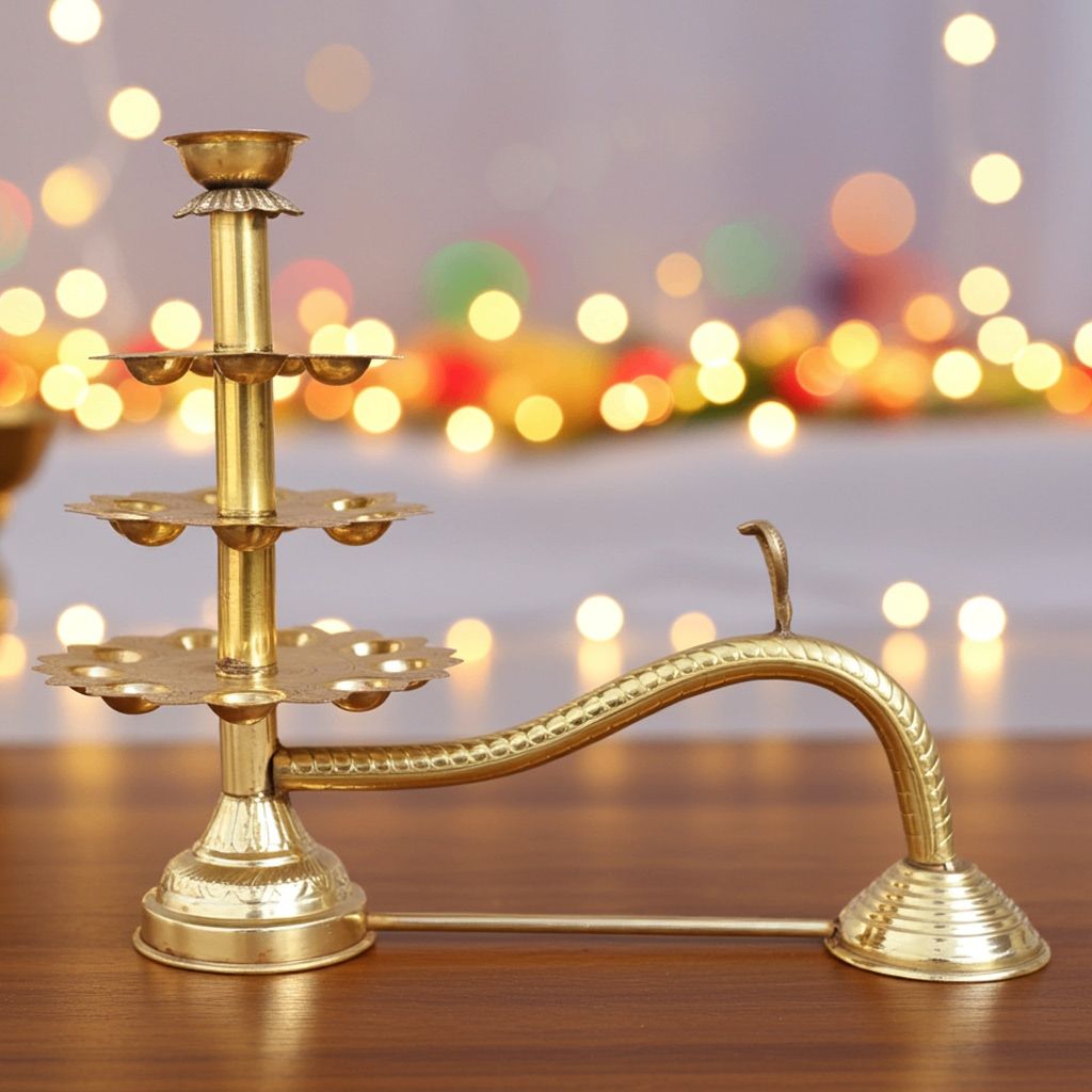 Brass Ganga Arti 21 Wicks (FMAS721 G)