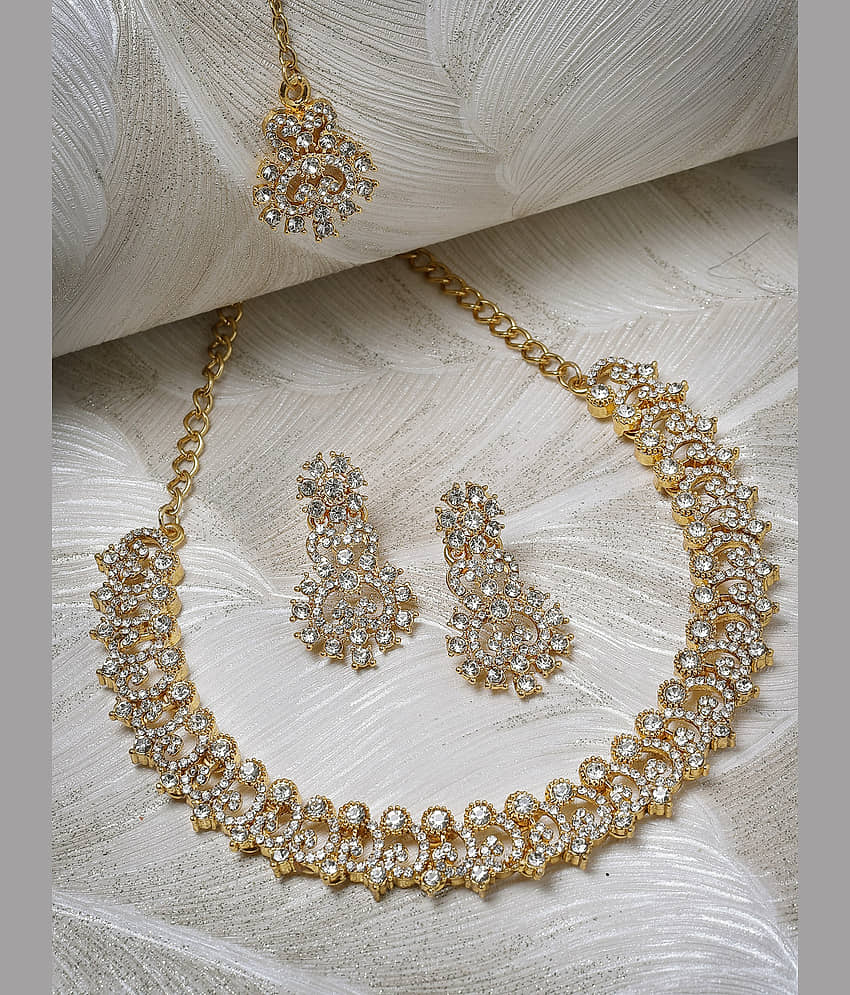 Sukkhi Gold Alloy Necklace Set ( Pack of 1 )