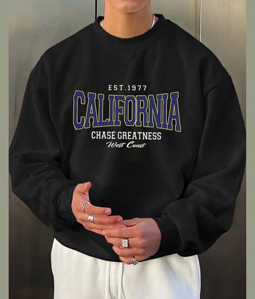 Eyebogler Polyester Round Neck Men's Sweatshirt - Black ( Pack of 1 )