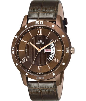 Hemt Brown Leather Analog Men's Watch