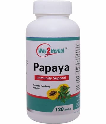 Way2Herbal Papaya Tablet 120 No.S Pack of 1