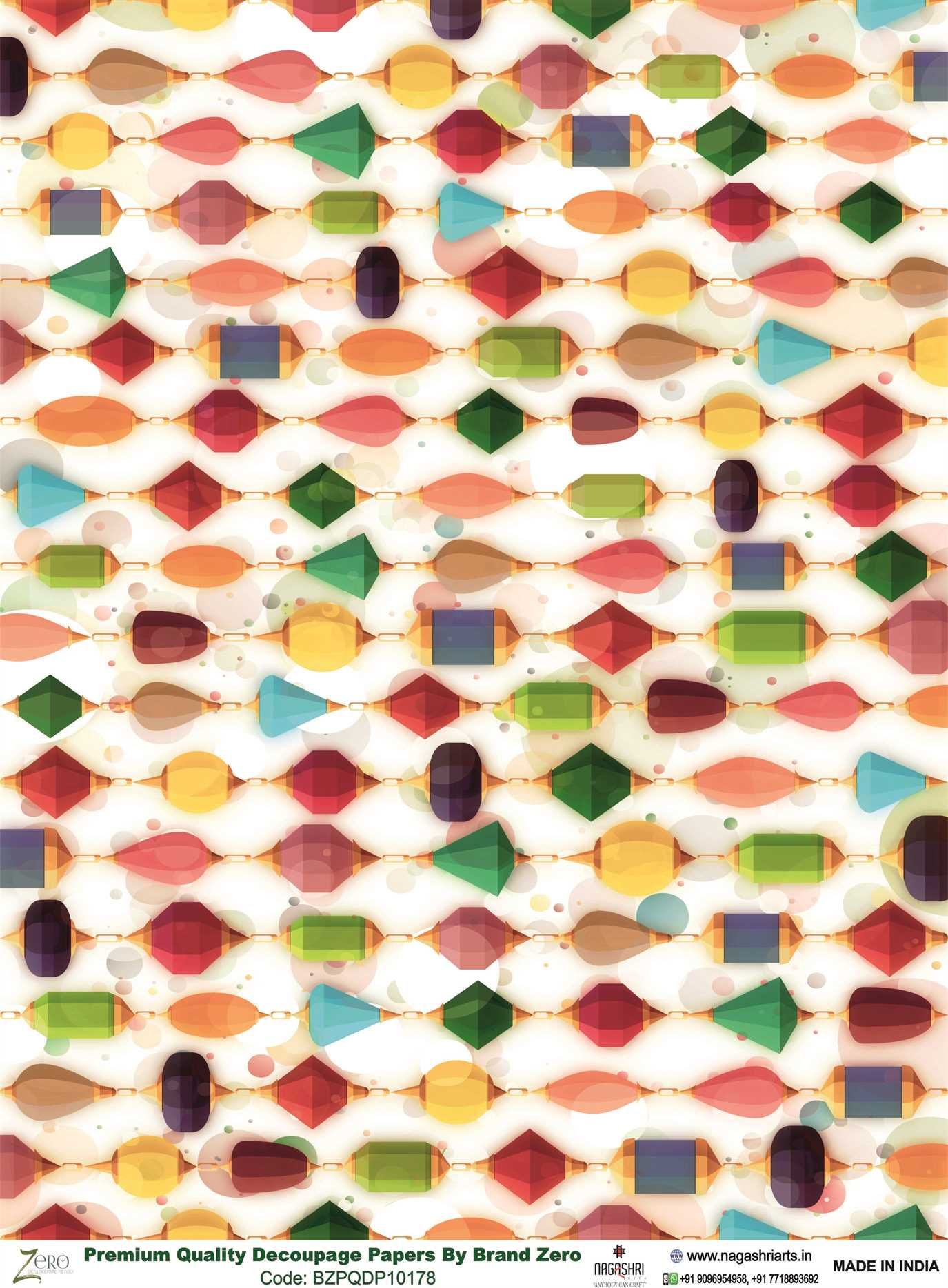 Brand Zero Premium Quality Decoupage Paper Pack of Two - Design Code: BZPQDP10178