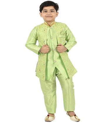 s muktar garments Lime Green Cotton Blend Boys ( Pack of 1 ) - None