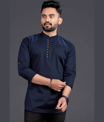 Nofilter Blue Cotton Men's Regular Kurta ( Pack of 1 )