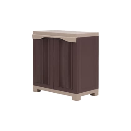 Supreme Furniture Aspen 1 Multipurpose Waterproof Plastic Cupboard | 2-Door Almirah with 1 Adjustable Shelves for Home, Bedroom, Bathroom & Kids Room | D.I.Y.