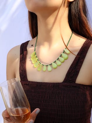 Saran Green Necklace-Green