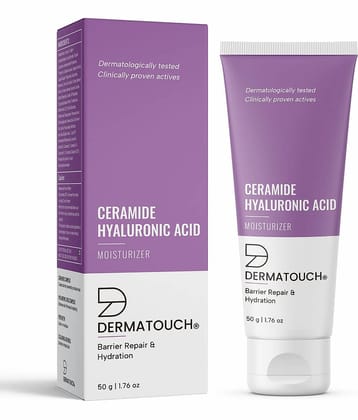 Dermatouch Ceramide Hyaluronic Acid Moisturizer For Intense Moisturization And Barrier Repair, 50gm