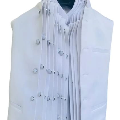 White Sadri Vest Coat
