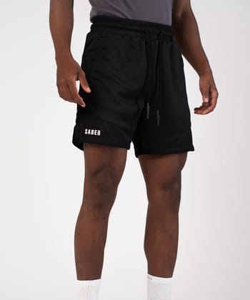 SIGNATURE 6" INSEAM SHORTS [BLACK]-XS