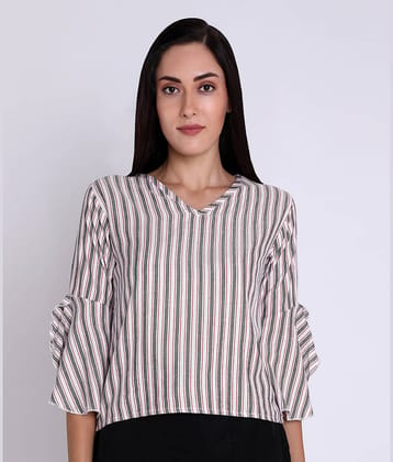 Chimpaaanzee - White Viscose Women's Regular Top ( Pack of 1 )