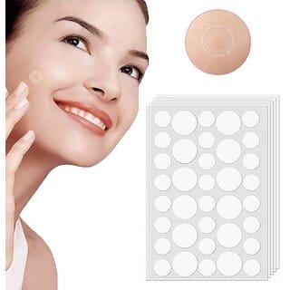 Acne Pimple Patches For Face, Hydrocolloid Dressing Cover, Dots for Spots Pimple Patches, Effectively Calms  Relieves
