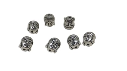 Metal Alloy Bead Spacers 11x9x8xmm Buddha Antique Silver Color (10 Pieces) For Jewellery Making-10 Pieces