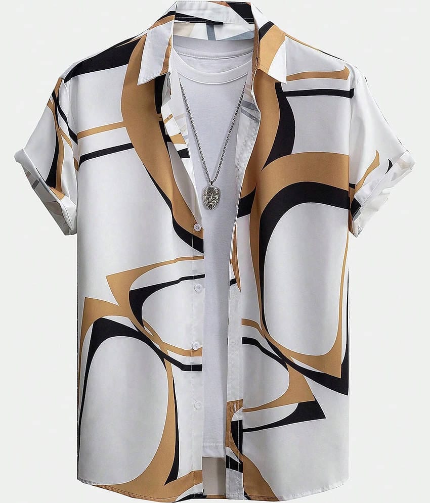 AAPSKA Poly Cotton Regular Fit Printed Half Sleeves Men's Casual Shirt - Multi ( Pack of 1 )