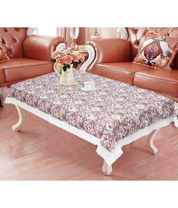 Printed PVC 4 Seater Rectangle Table Cover ( 150 x 92 ) cm Pack of 1 Purple