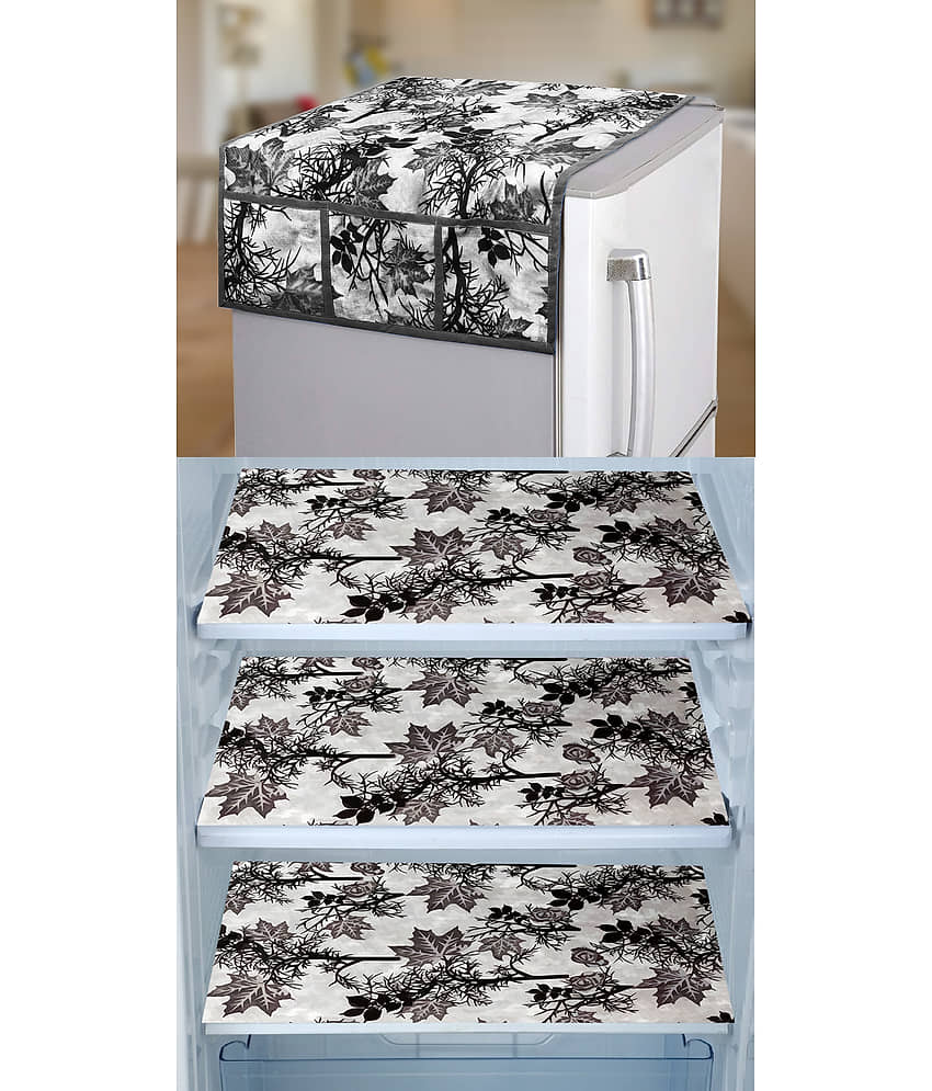 E-Retailer - Multicolor PVC Fridge  Top Cover (Pack of 4)