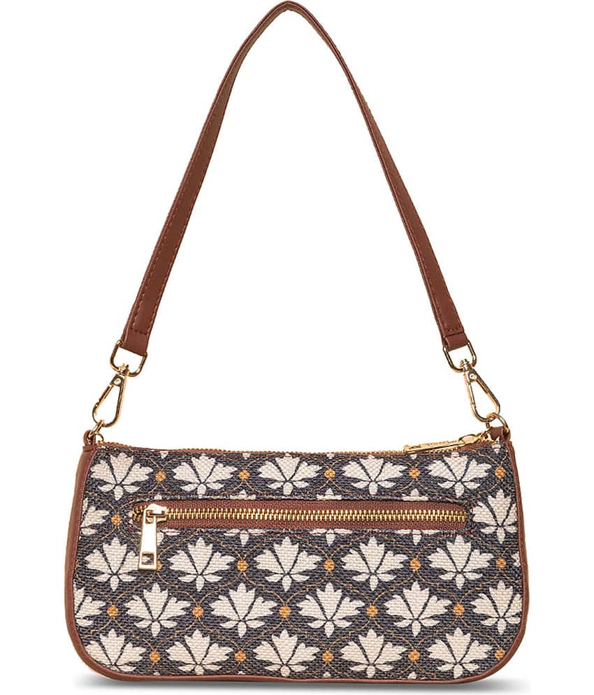 Zouk Shoulder Bag Jute Set of 1 ( Black )