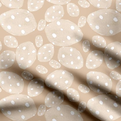 Muted pebbles in mauve colour Print Fabric-Cotton