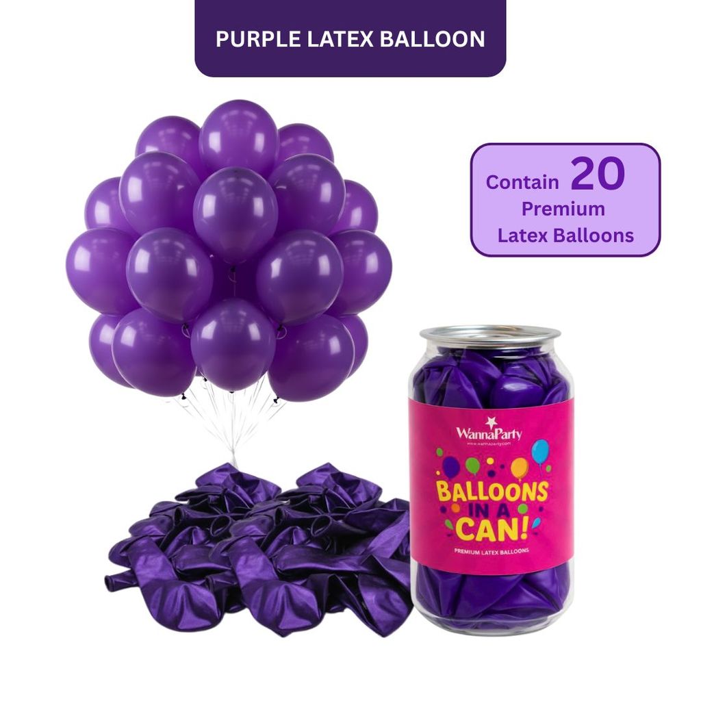 Purple Latex Balloons 10" - 20PC - Party and Festive Needs | Buy online on ZillyBuy