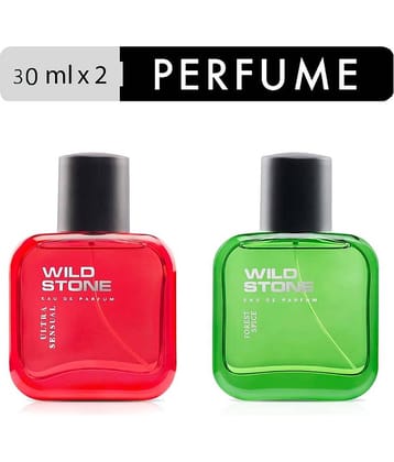 Wild Stone Forest Spice and Ultra Sensual Combo (30 ml each)- Pack of 2 Eau de Parfum - 60 ml (For Men)