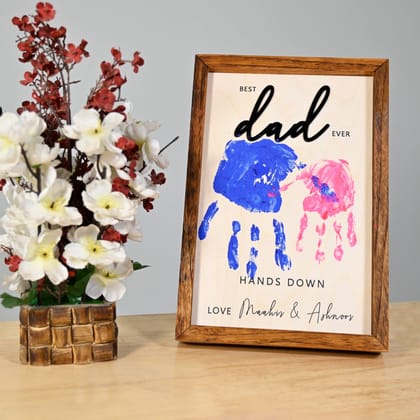 Personalised Hands Down Best Dad Ever Frame