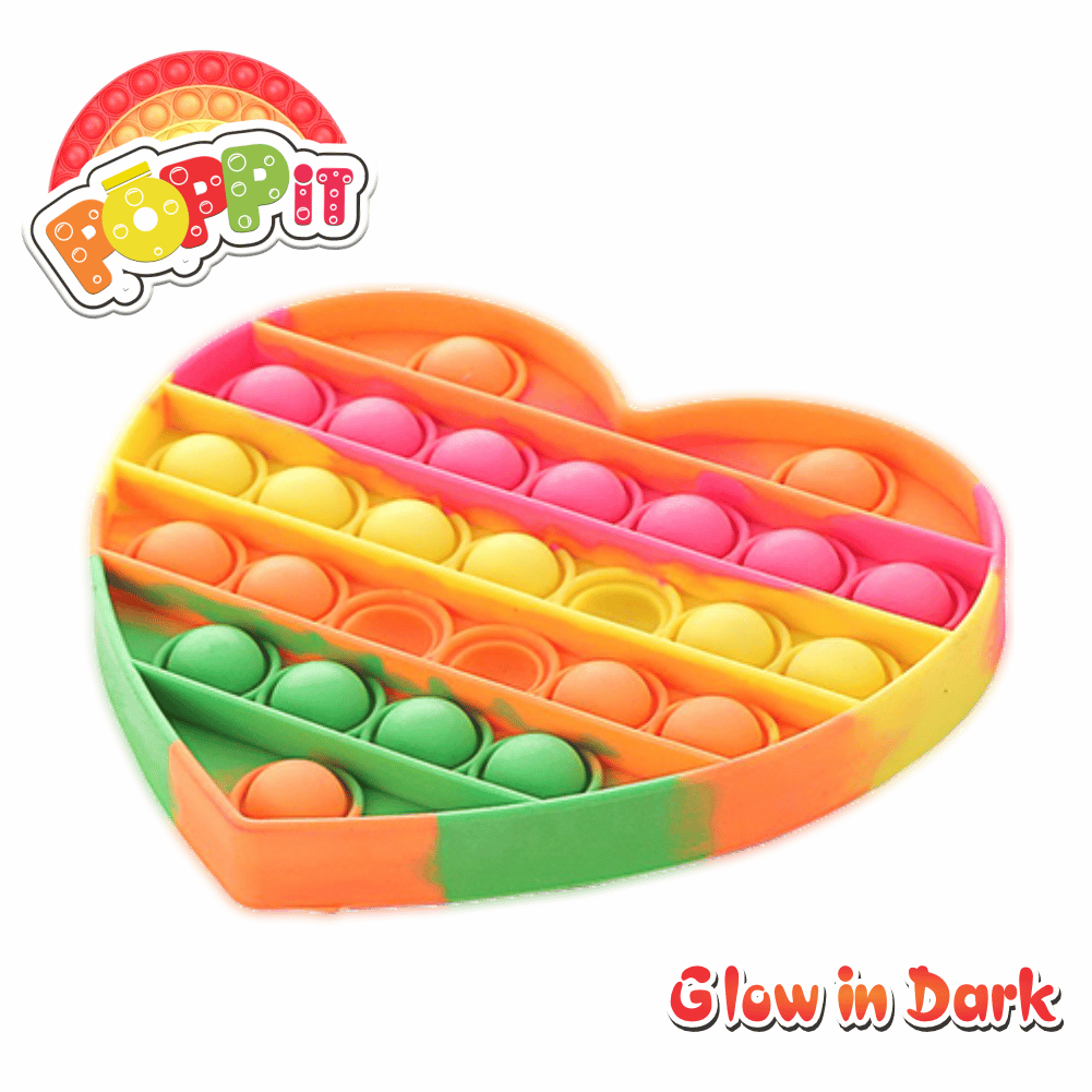 Chanak Silicone Pop It Fidget Puzzle Toys (Heart)