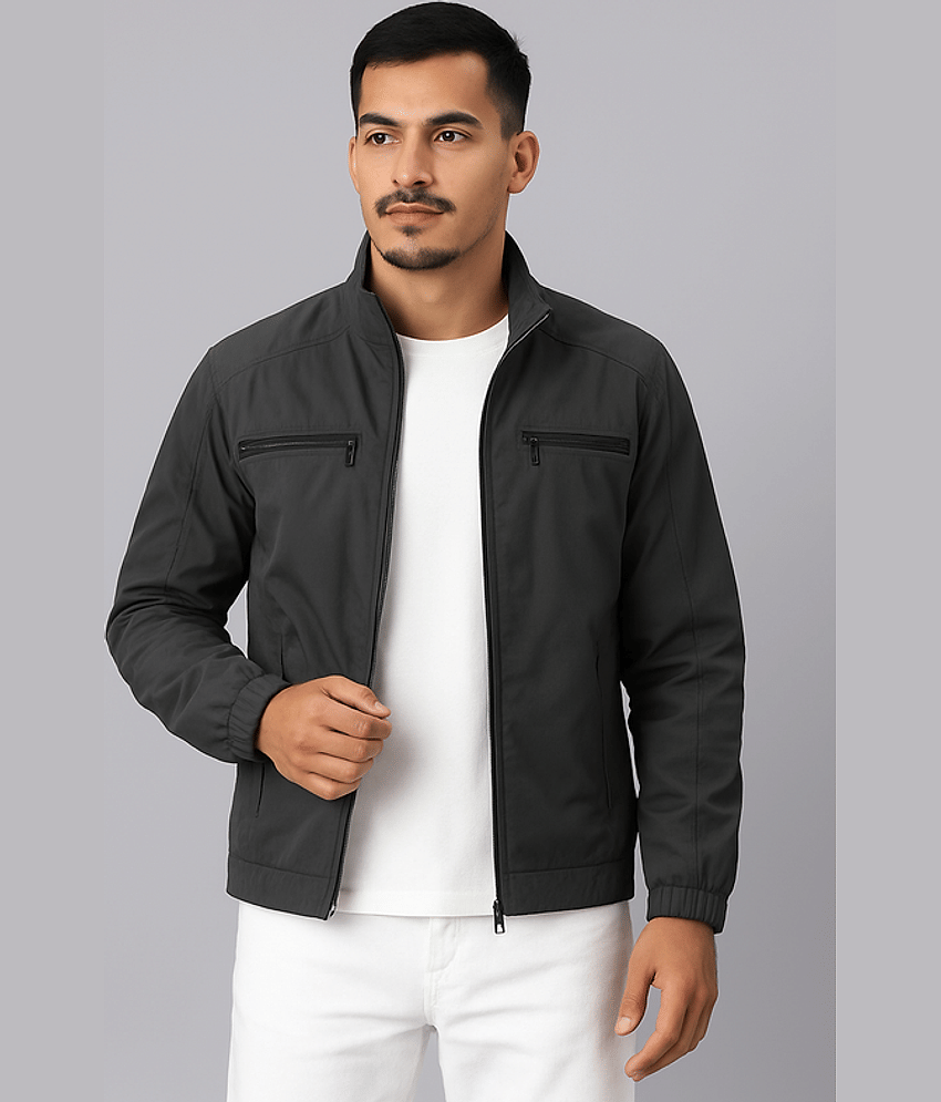 VOXATI Polyester Men's Casual Jacket - Grey ( Pack of 1 )