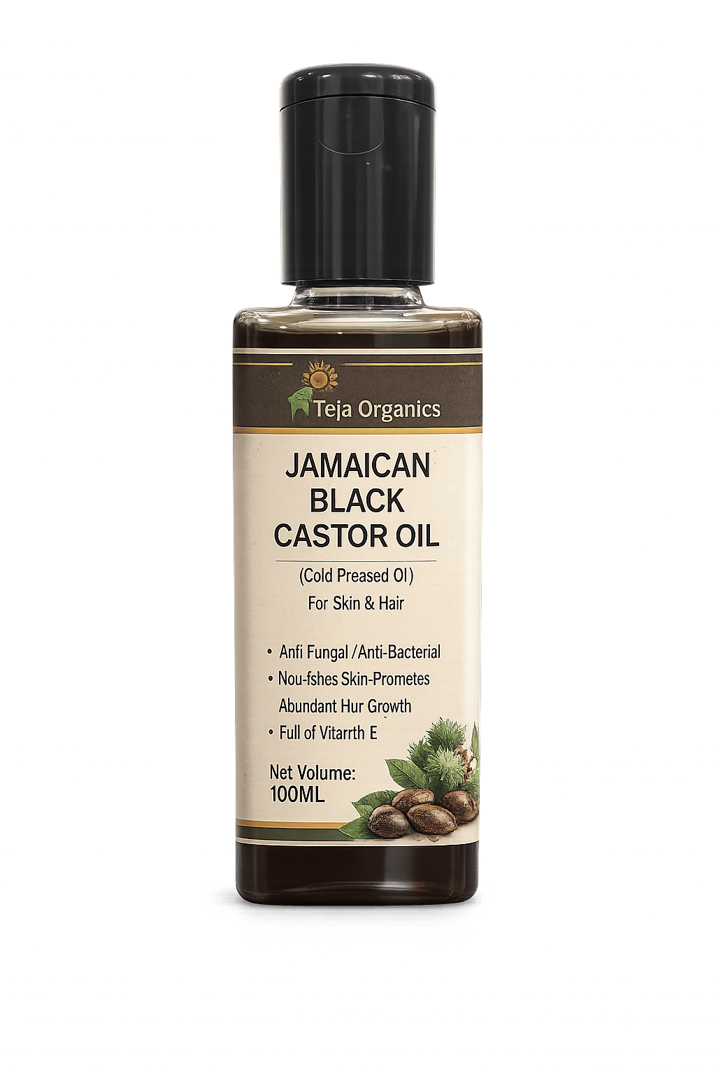Jamaican Black Castor Oil | Cold-pressed Unrefined | Skin & Hair Care |  Full of Vitamin E