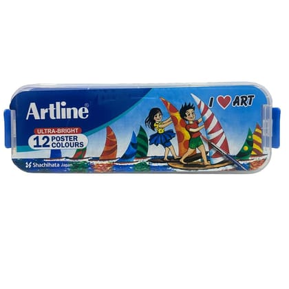 Artline Combo Poster Colours Set of 12 | For Art, Animation Production, Scanning & Printing