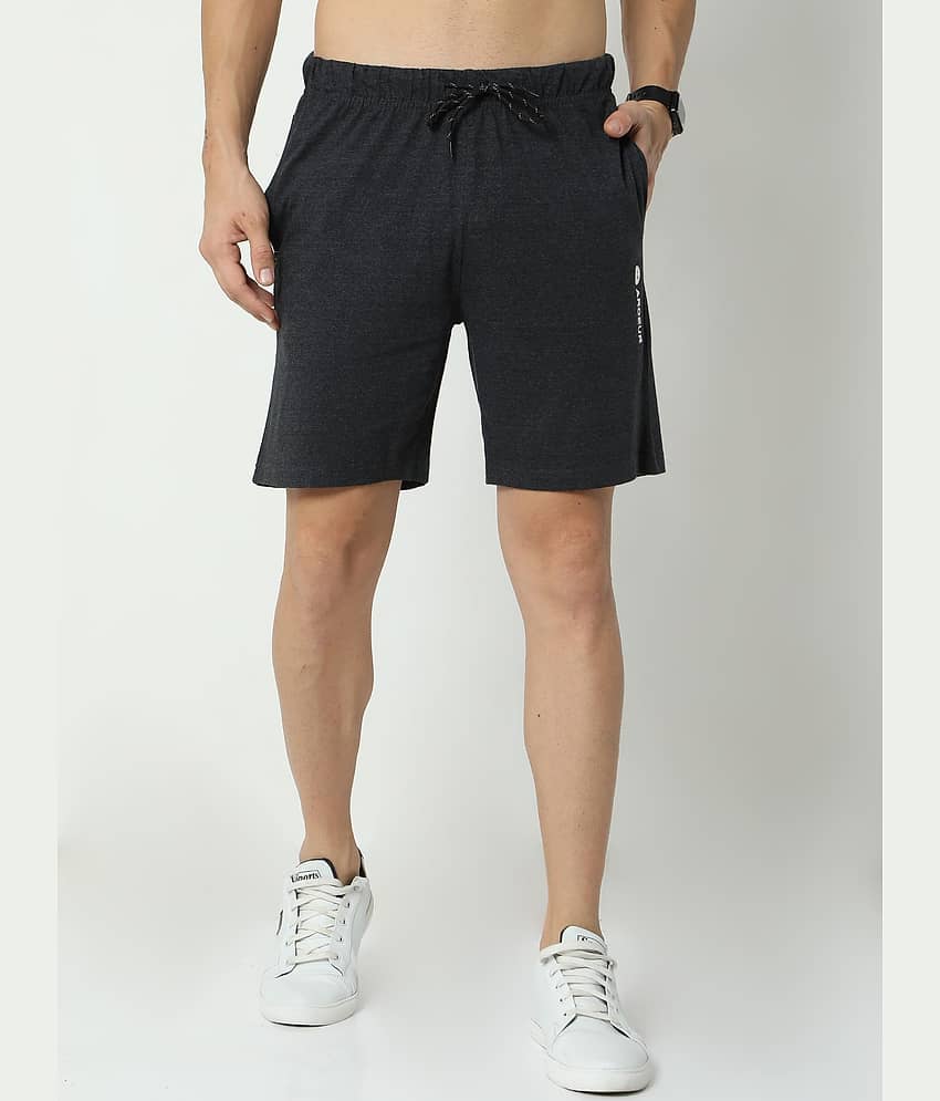 Ardeur - Charcoal Cotton Blend Men's Shorts ( Pack of 1 )