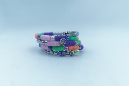Premium Multi-Layer Neon Memory Wire Charm Bracelet Premium Multi-Layer Neon Memory Wire Charm Bracelet