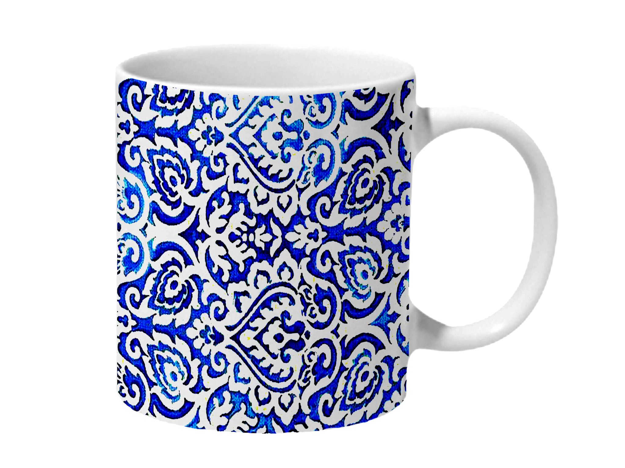 Multicolor Beautiful Blue Pattern Ceramic Mug