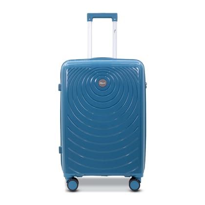 SKYCARRY | Orbital Trolley Bag Single Small S20 | Durable Hard Shell | TSA Type Lock | Spinner Luggage | 360 Disc Spinner Wheels | Travel Suitcase (20, Ocean Blue, Small)