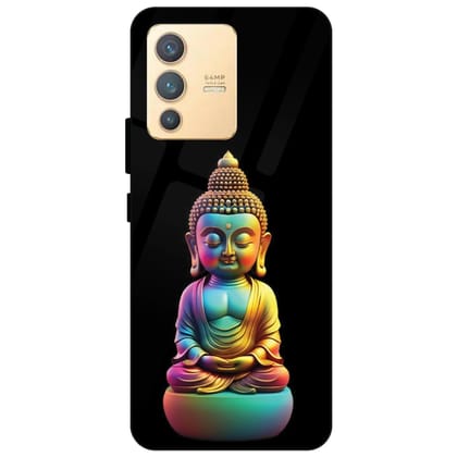 Gautam Buddha  - Glass Case For Vivo Models-Vivo S1