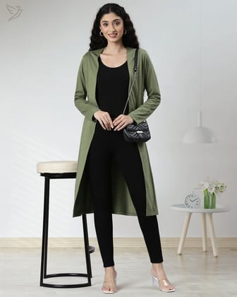 Shrug Long Line - Light Olive-S / Light Olive