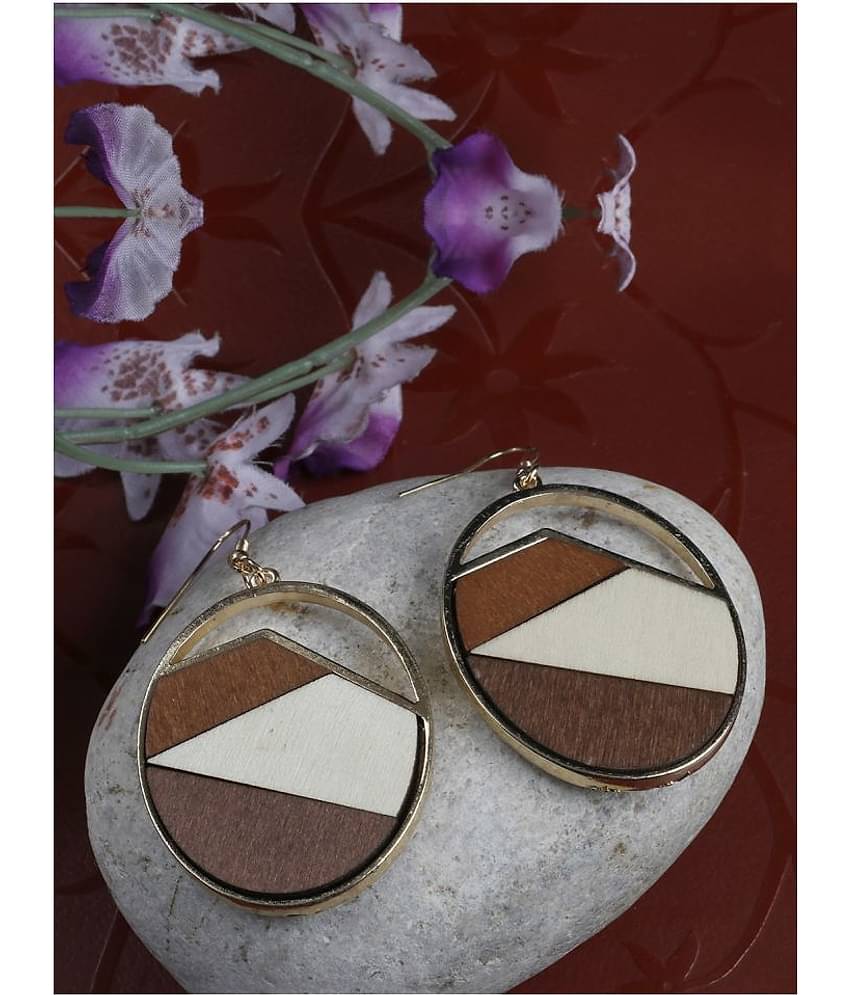 Prita's Fancy Fusion Wooden Earrings For Girls/Women