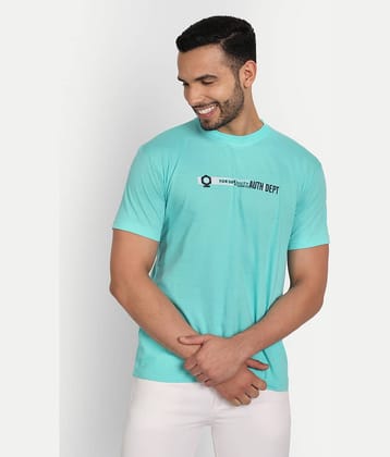 Zeffit Pack of 1 Cotton Blend Regular Fit Men's T-Shirt ( Sea Green )