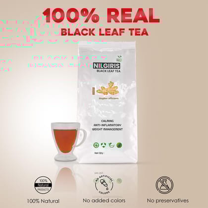 Two Leaf One Bud Nilgris Black Leaf Tea - Ginger 100 Gms