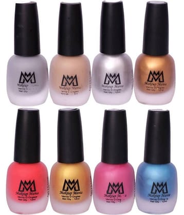 Makeup Mania Velvet Matte Nail Polish Combo Set of 8 Pcs, Nail Polish Set, Multicolor Nail Paint Combo (MM # 66-67)