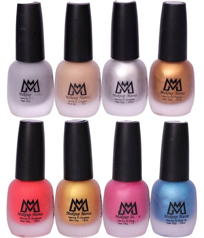 Makeup Mania Velvet Matte Nail Polish Combo Set of 8 Pcs, Nail Polish Set, Multicolor Nail Paint Combo (MM # 66-67)